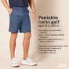 Calção curto elástico de golfe Branco 30W Homem