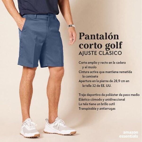 Calção curto elástico de golfe Branco 30W Homem