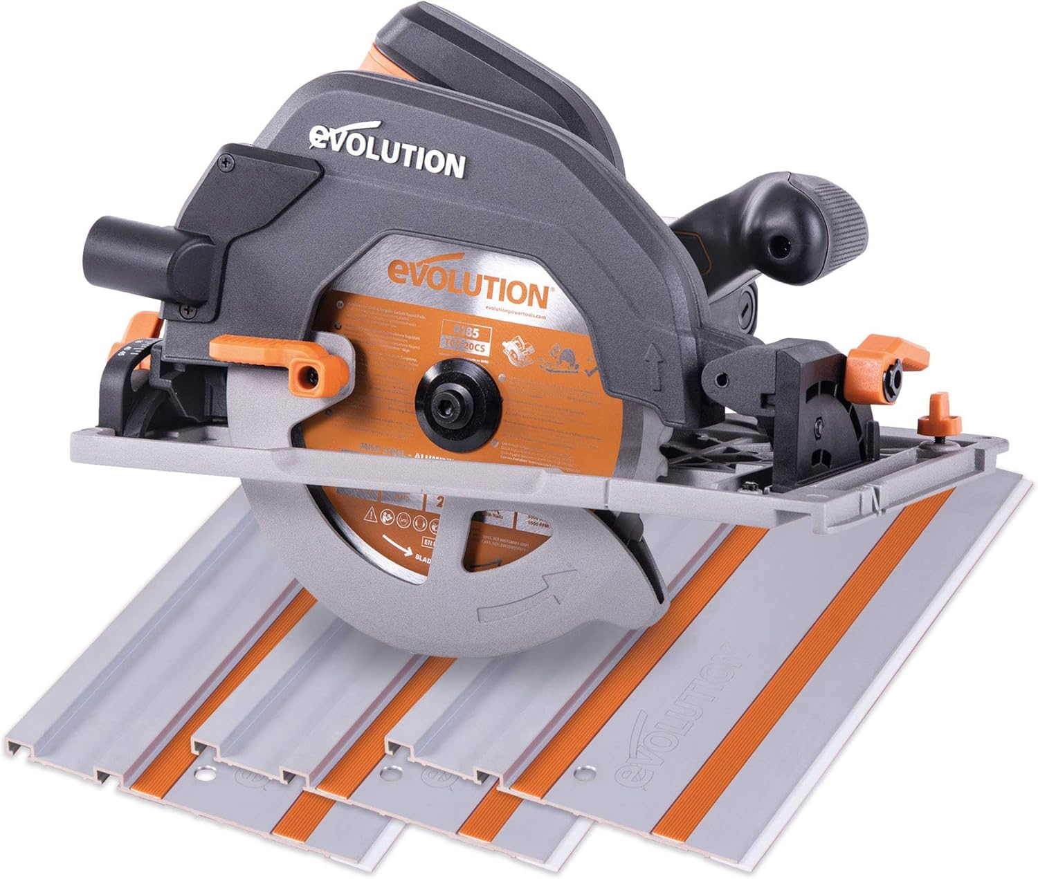 Serra Circular com Guias de Auxilio Evolution Power Tools R185CCSX 185 mm (PARA REPARAÇÃO OU PEÇAS)