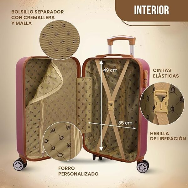 Mala de Viagem 55×40×20 cm com 4 Rodas 360° e Cadeado Numérico (Compatível Ryanair)