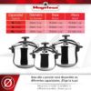 f6ad5s6f5612963151658dsd Panela de Pressão Tradicional 8 L Magefesa Star Bombeada apta para Indução Aço Inoxidável 18/10