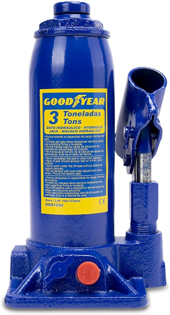 Macaco Hidraúlico de Garrafa 3 Toneladas Goodyear