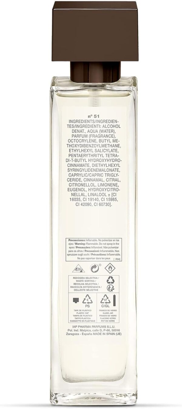 Perfume de Mulher Nº 51 Eau de Parfum 150 ml – Fragrância Oriental com Bergamota, Rosa e Cedro IAP Pharma