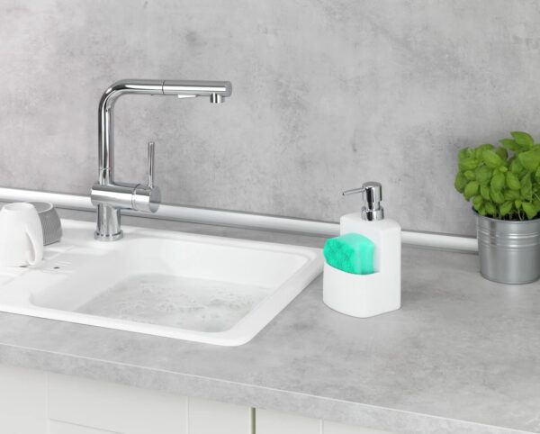 Dispensador de Detergente Wenko 380 ml True Colours Cerâmica Satinada Branco