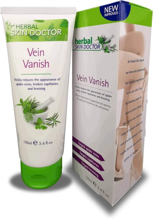Creme Vein Vanish Herbal Skin Doctor 100 ml - Reduz Aparência de Varizes, Capilares e Nódoas Negras
