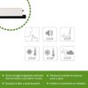 Vedante automático de aparafusar 82 cm Branco Aluminio Amig