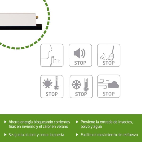 Vedante automático de aparafusar 82 cm Branco Aluminio Amig