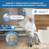Banco Banho Mobiclinic Regulável Alumínio Branco