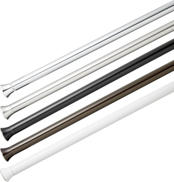 Barra de Cortina de Duche com Tensão Ajustável 91-137 cm Preto Amazon Basics