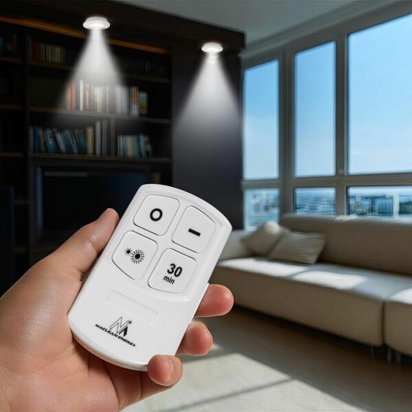 Pack luzes LED a pilhas x6 Maclean MCE165 com comando para Iluminação de Teto/Parede Fixação sem furar