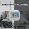 Despertador Digital TFA Dostmann Funk Bingo 2.0 com Temperatura e 2 Alarmes Branco 95x41x96 mm