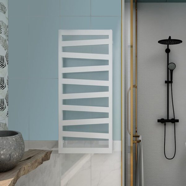Radiador e Seca Toalhas 120x50 cm Branco para Circuito Água Quente