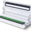 Embaladora A Vácuo de Alimentos Compacta FoodSaver VS0100X Inox com Detalhes Brancos