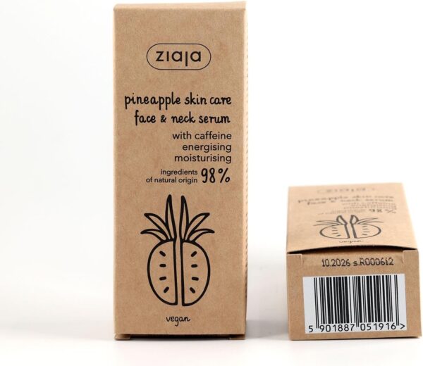 Sérum Facial Ziaja Piña com Cafeína para Rosto e Pescoço 50 Ml Cor Branco