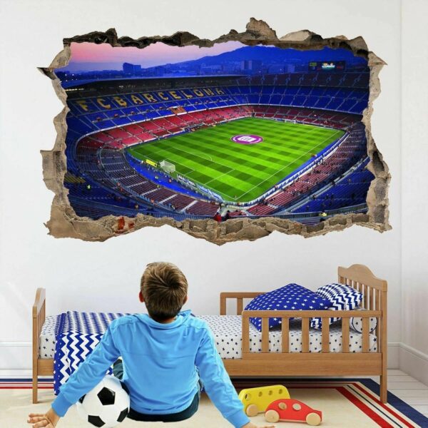 Autocolantes de Parede 3D Estádio Nou Camp Barcelona Futebol 50 x 70 cm