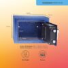Cofre de Segurança Yale YSV/170/DB2/B Gama Básica Azul 170 X 230 X 170 mm Pequeno