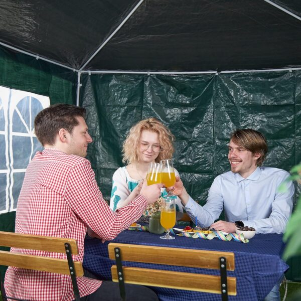 Laterais para Tenda Relaxdays 2x3 M Impermeáveis com Janelas