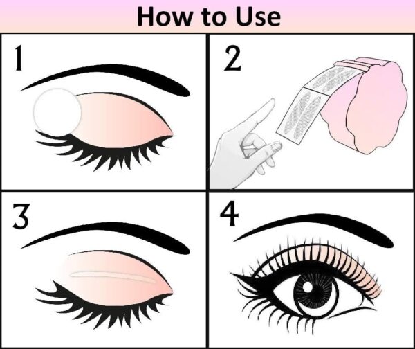 Tiras Invisíveis para Pálpebras Sem Cirurgia - 1.200 Unidades