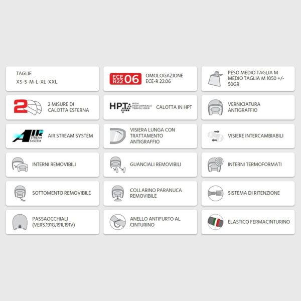 (L / 57cm) Capacete Open Face CGM 191 V PIX Vintage Azul Prata Satinado