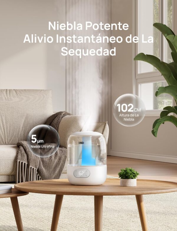 Humidificador Silencioso para Bebés 3L Dreo Névoa Fria Luz Branco