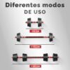 Halteres Ajustáveis 2 Em 1 com Barra até 10 kg
