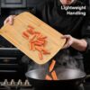 Jogo de 2 Tábuas de Cortar 100% Bambu 25x16 cm + 33x20 cm KitchenBoss