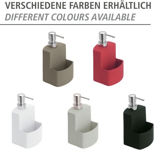 Dispensador de Detergente Wenko 380 ml True Colours Cerâmica Satinada Branco