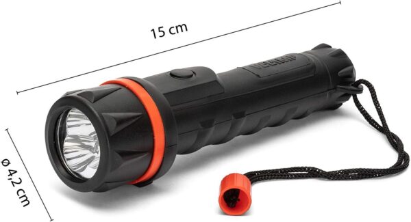 Lanterna LED em Borracha Velamp Resistente a Água/Golpes 2 Pilhas AA (NÃO INCLUÍDAS)