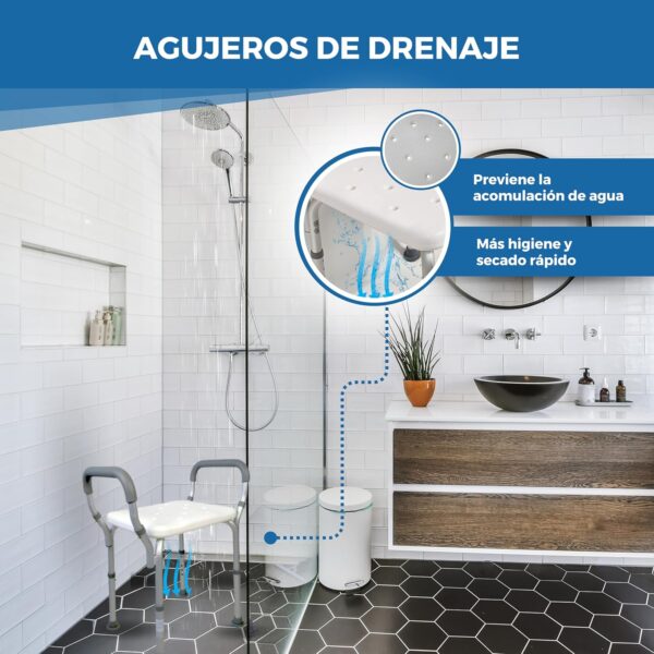 Cadeira de Duche Mobiclinic Regulável Apoio Braços
