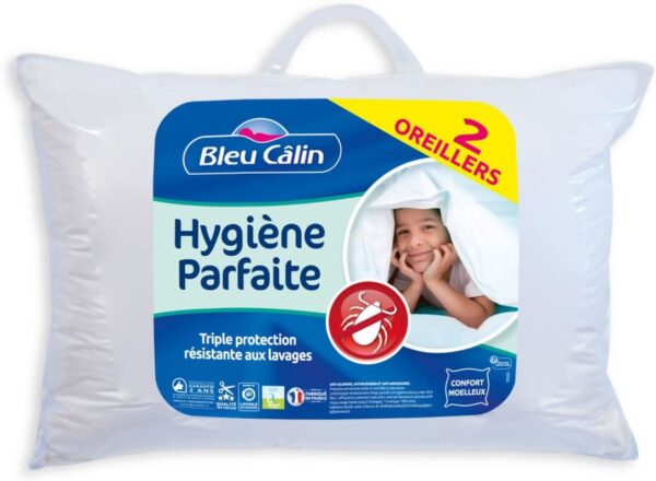 (45x70cm) 2 Almofadas Retangulares Anti-ácaros Anti-bacterianas Enchimento de fibra oca de silicone de poliéster 500 g