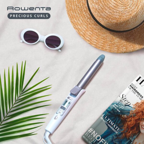 Modelador de Caracóis Rowenta Precious Curl 25 mm CF3460 Keratin And Shine até 200°C Rosa