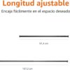 Barra de Cortina de Duche com Tensão Ajustável 91-137 cm Preto Amazon Basics