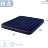 Colchão Insuflável 183x203x25 cm Intex Dura-Beam para Camping Cor Azul