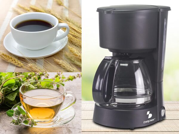 Cafeteira Americana BEPER BC.060 de Gotejamento 6 Chavenas Cor Negra