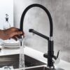 Torneira de Cozinha GRIFEMA G4010B-2 com Osmose 2 Saídas Giratória 360° Latão Preto