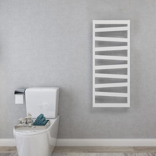 Radiador e Seca Toalhas 120x50 cm Branco para Circuito Água Quente