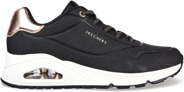 (39) Sapatilhas Desporto Skechers Uno Shimmer Away Preto para Mulher