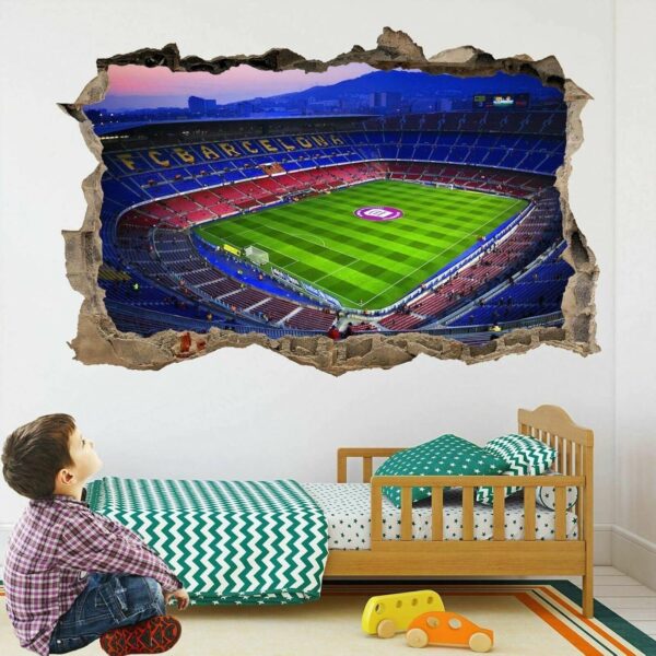 Autocolantes de Parede 3D Estádio Nou Camp Barcelona Futebol 50 x 70 cm