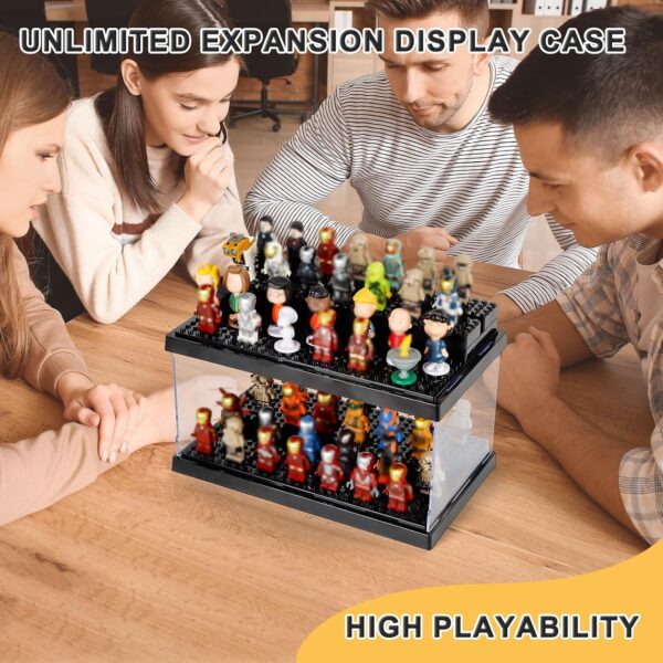 Expositor para Mini Figuras Lego com 3 Placas feito em Metacrilato Transparente