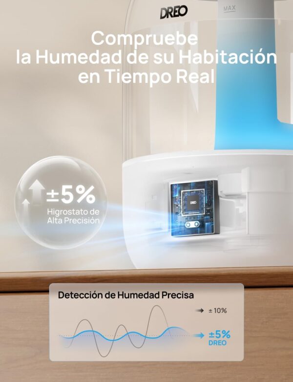 Humidificador Silencioso para Bebés 3L Dreo Névoa Fria Luz Branco