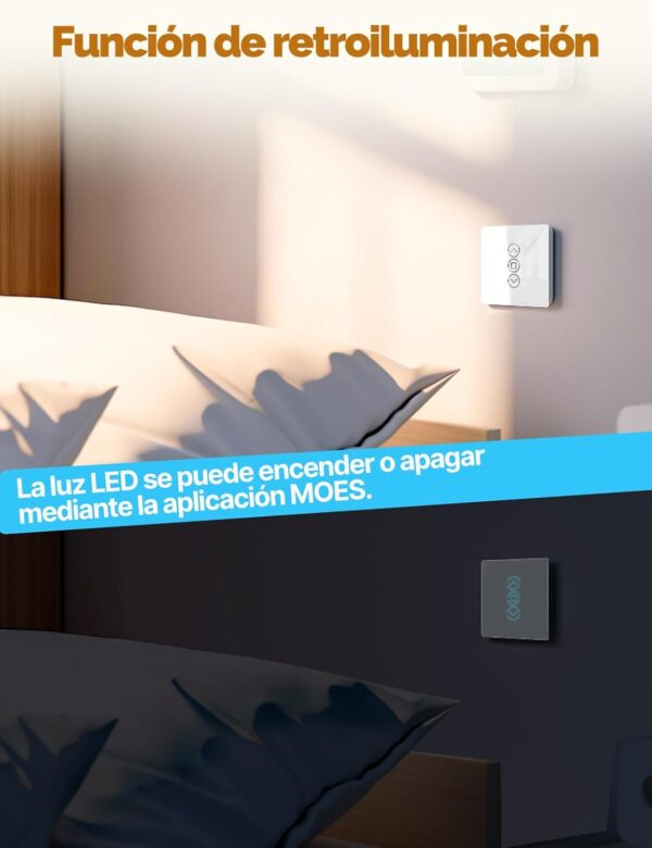 Interruptor de Persianas Inteligente WiFi MOES com Voz e Temporizador