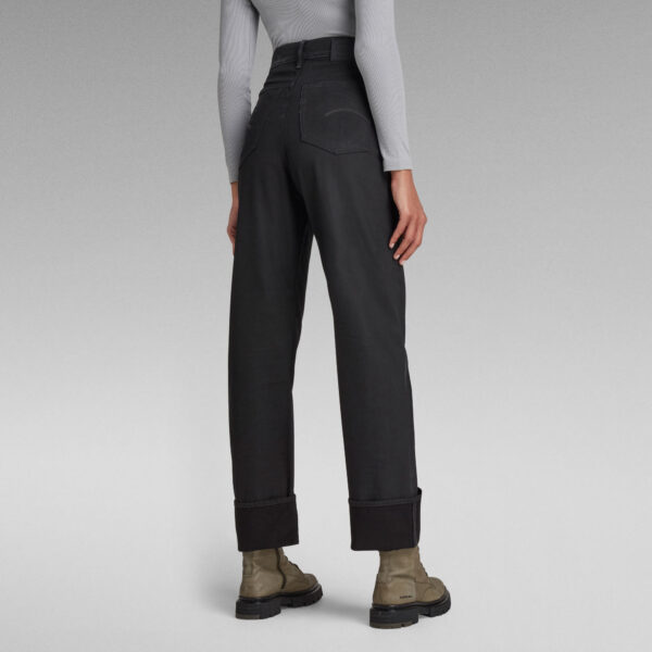 (W24L30) Calças G Star Raw Tedie Ultra High Straight Preto Mulher