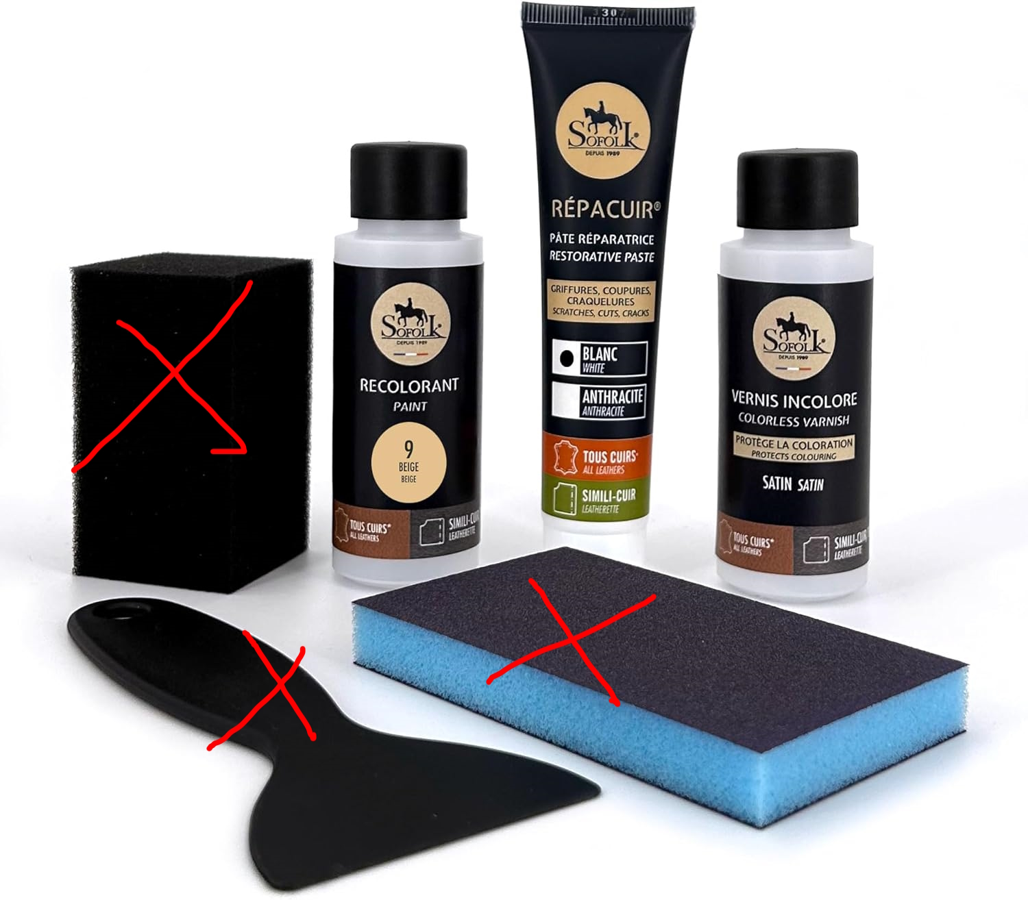 Kit renovação couro e couro sintético 9 Beje