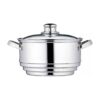 Panela para cozinhar a vapor 3 Níveis KitchenCraft Aço Inox