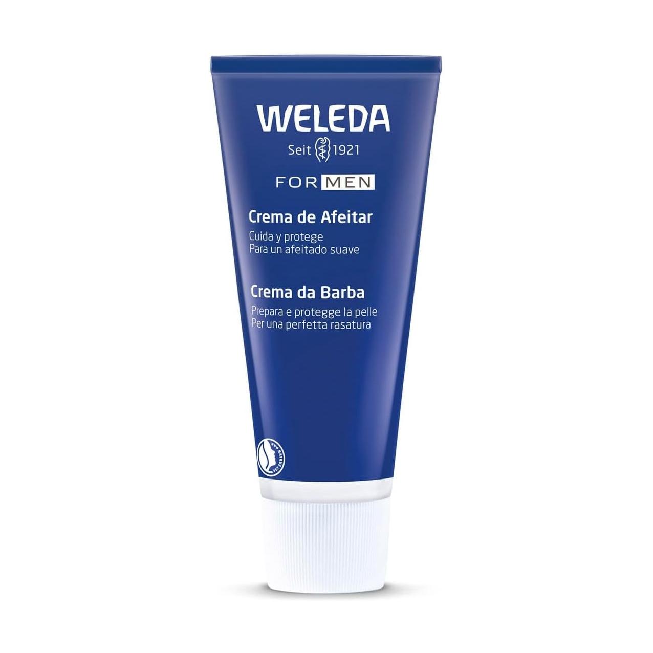 Creme de Barbear Weleda Cuidado Facial Masculino Natural 75 Ml