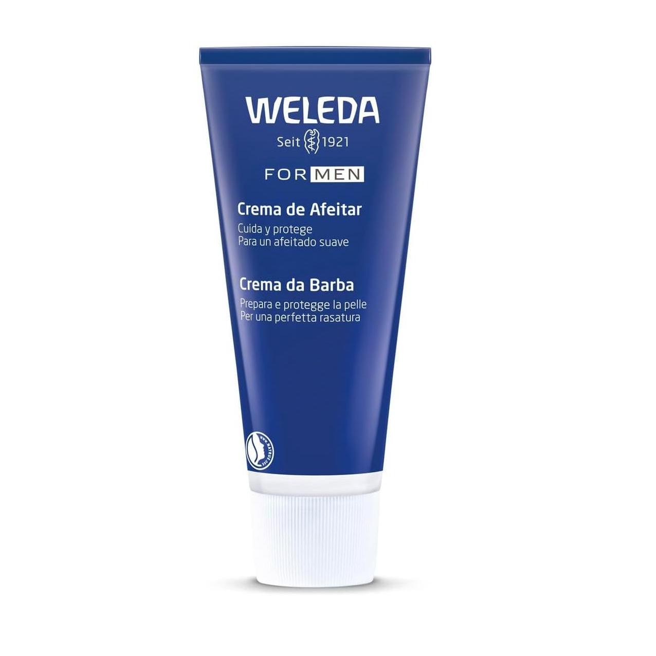 Creme de Barbear Weleda Cuidado Facial Masculino Natural 75 Ml