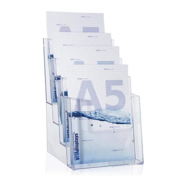 Expositor para Folhas A5 Taymar Transparente de 4 Níveis