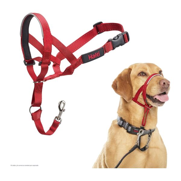 Coleira de Treino Ajustável HALTI para Cães Médios (Tamanho 3) Vermelha