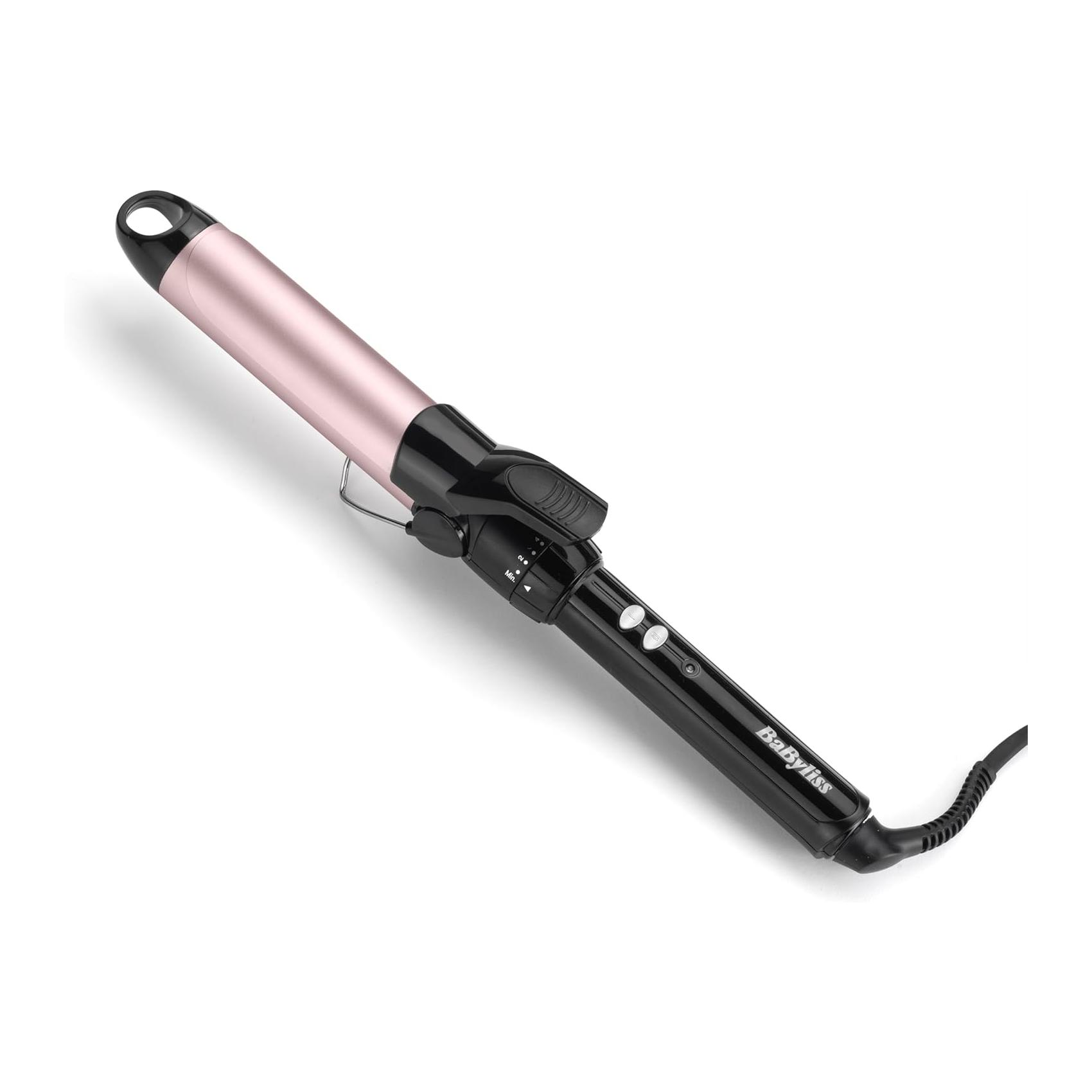 Modelador de Cabelo BaByliss 32 mm Barril Pro Satin Touch C332E Preto e Rosa