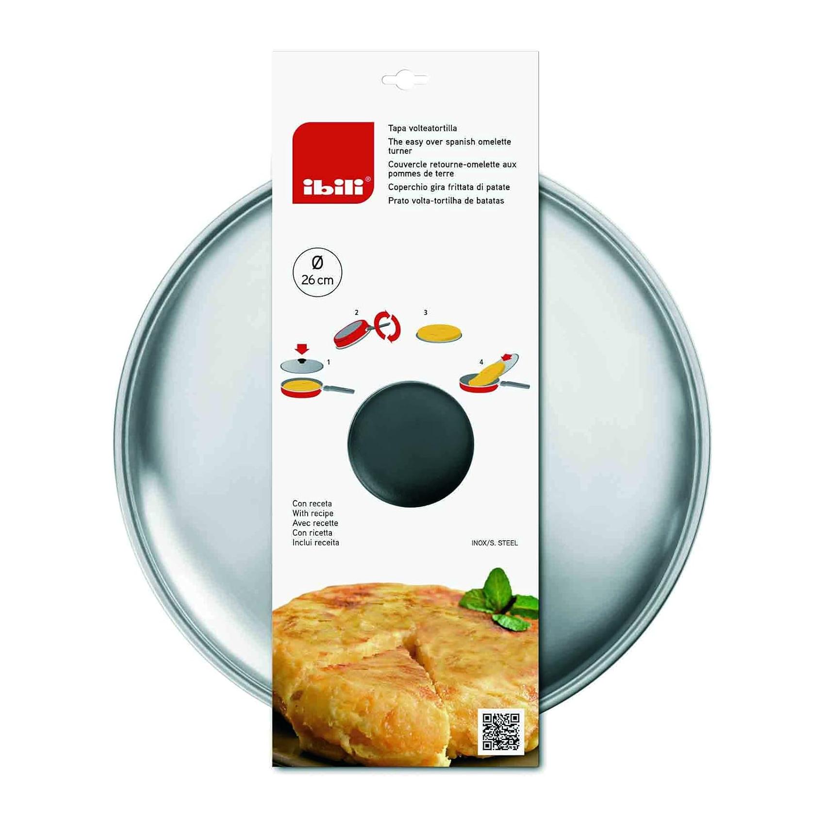 Tampa para virar Tortilhas IBILI Aço Inoxidável 30 cm Prata